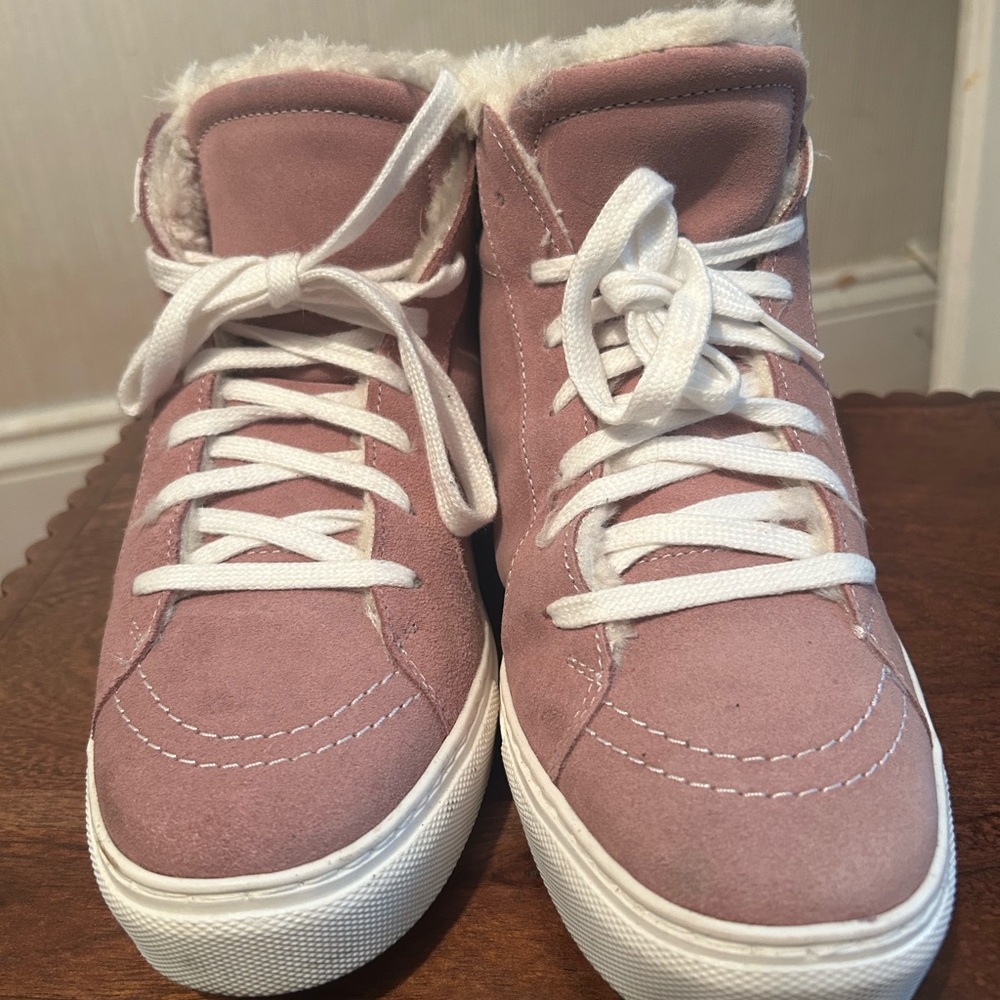 Women's Pink High-Top Sneakers